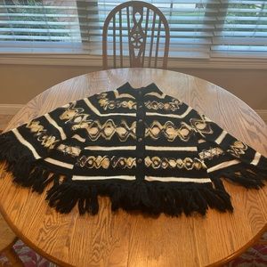Vintage Black and Gold Cape